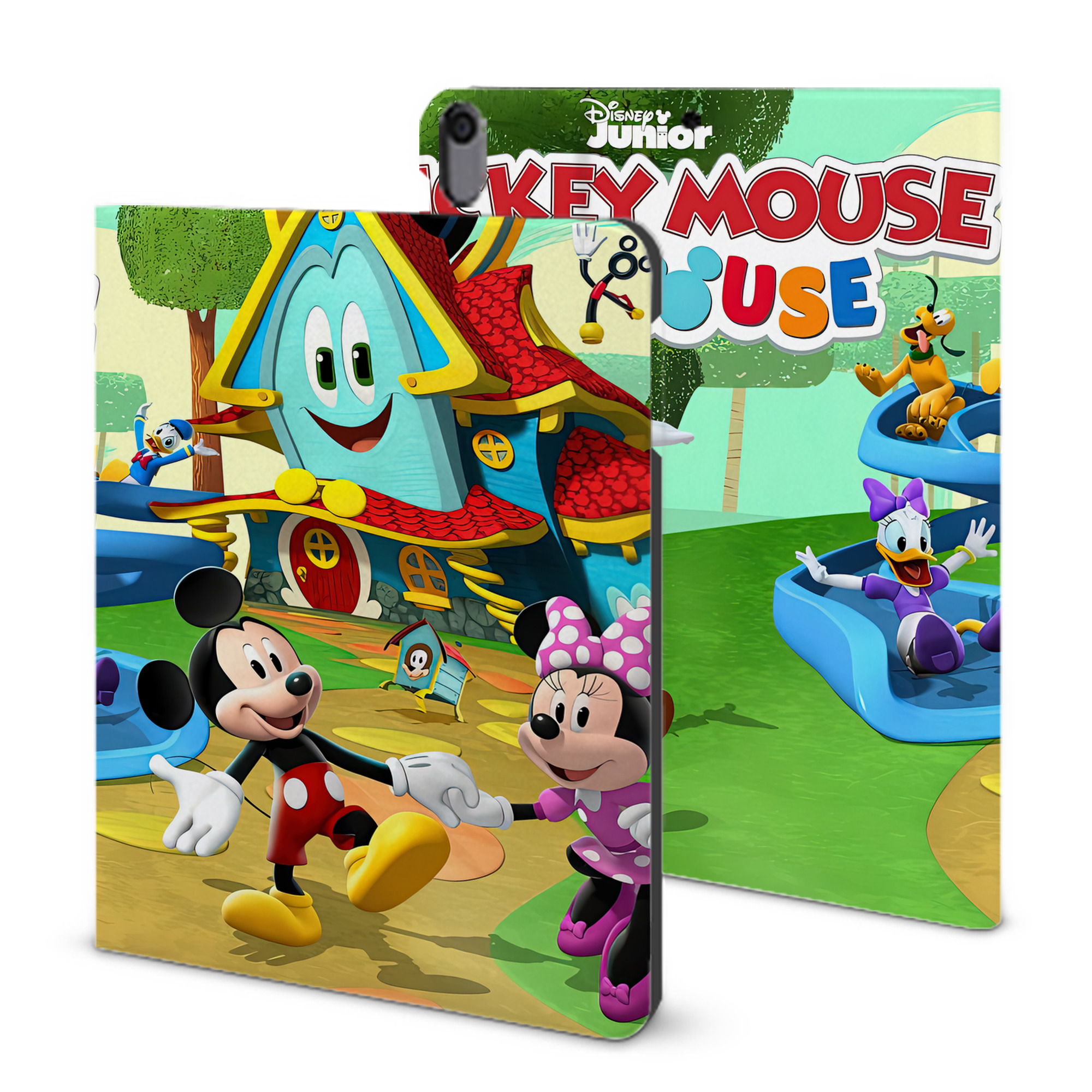 （画像用） ミッキーマウス Mickey Mouse IPad ケース ブック型 PUレザー TPU 耐衝撃 軽量 薄型 ペン収納なし 全面保護 IPad 各モデル対応
